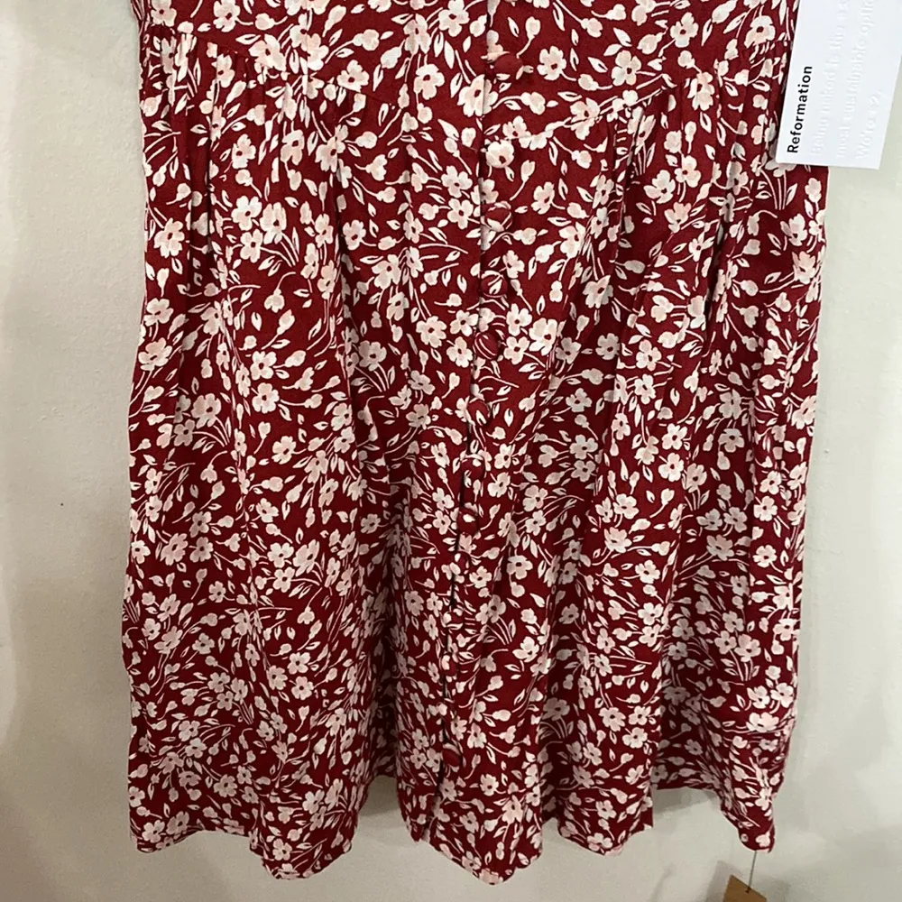 Reformation Laylin flower girl ditsy floral button front mini dress size 0 - Image 5