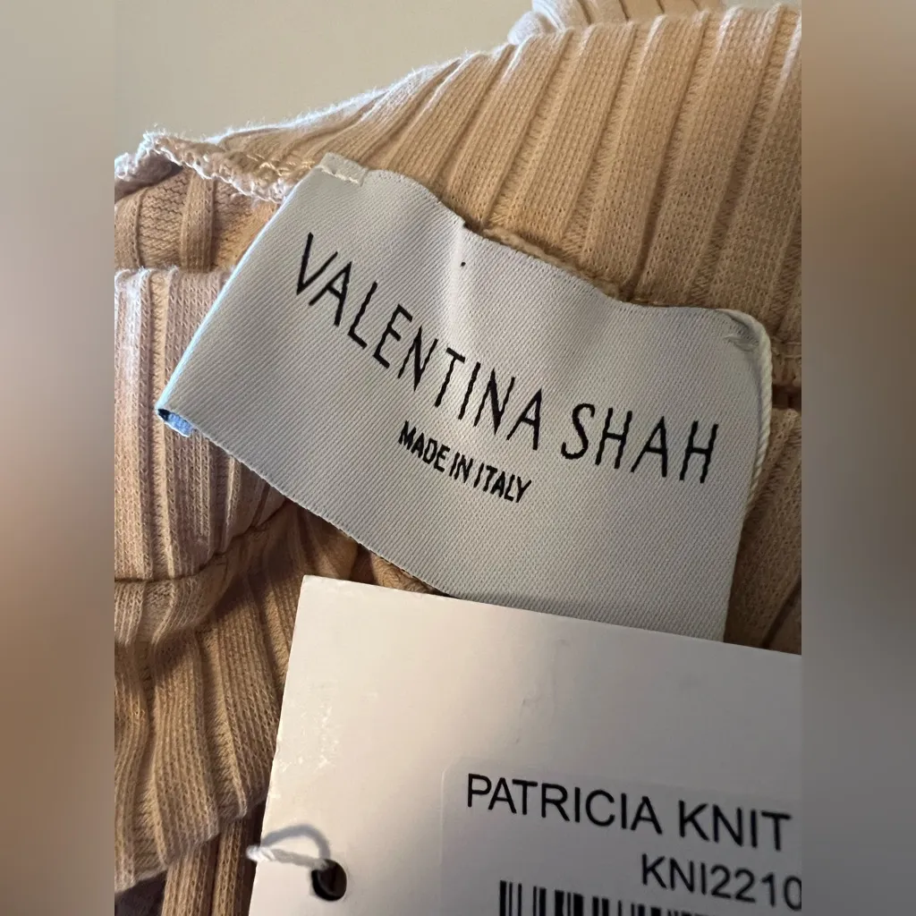 Valentina Shah Italy x Revolve Leggings Patricia Knit Pants Beige NWT Size XS/S - Image 2