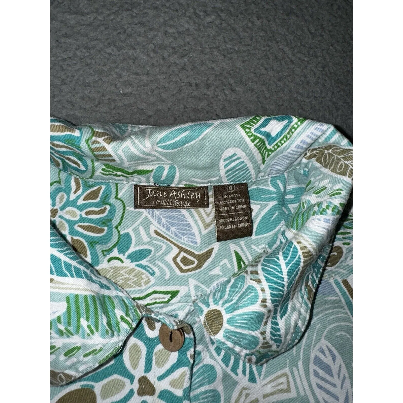 Jane Ashley Jacket Women‎ XL Floral Button Front - Image 8