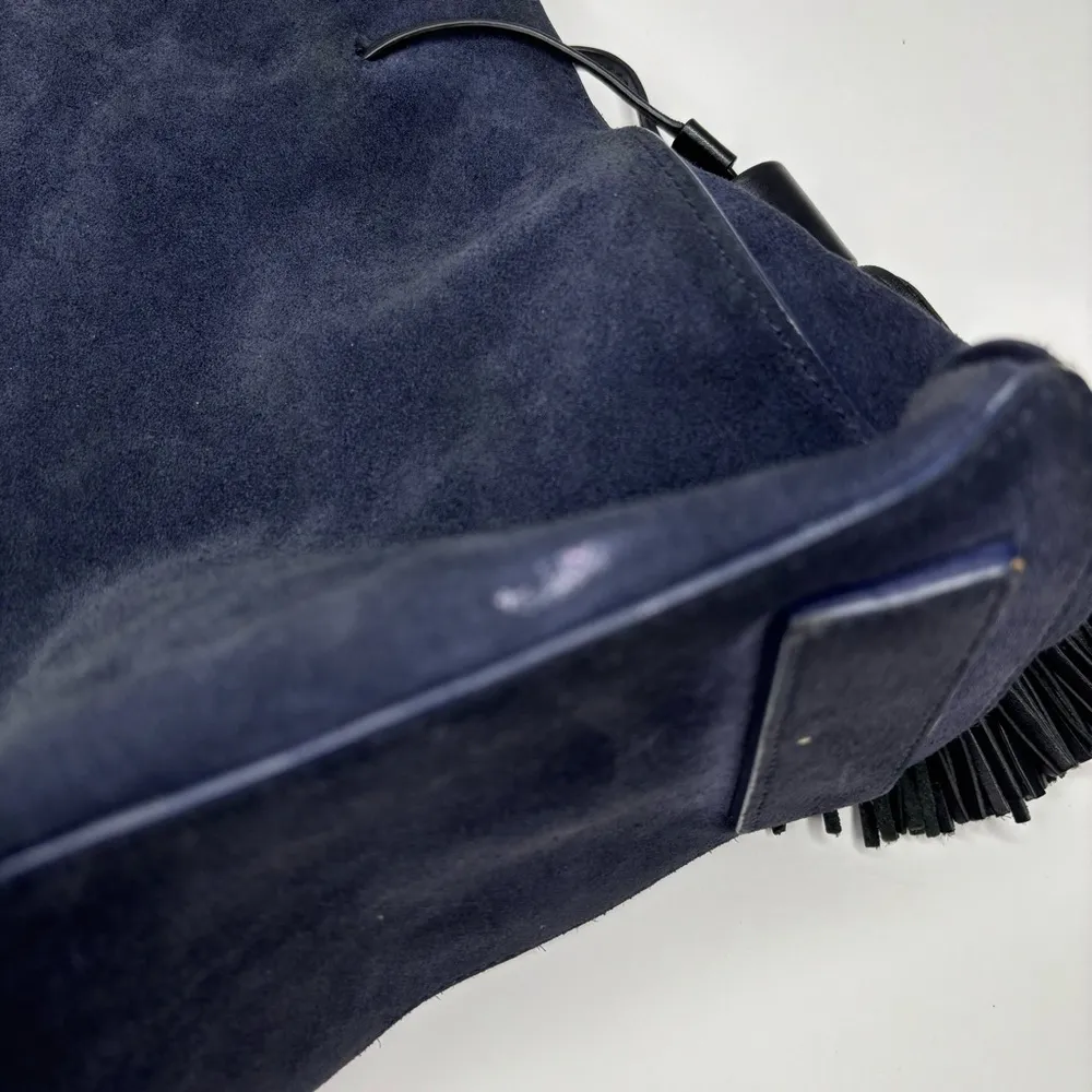 All Saints Freedom Hobo Slouchy Blue Handbag - Image 13