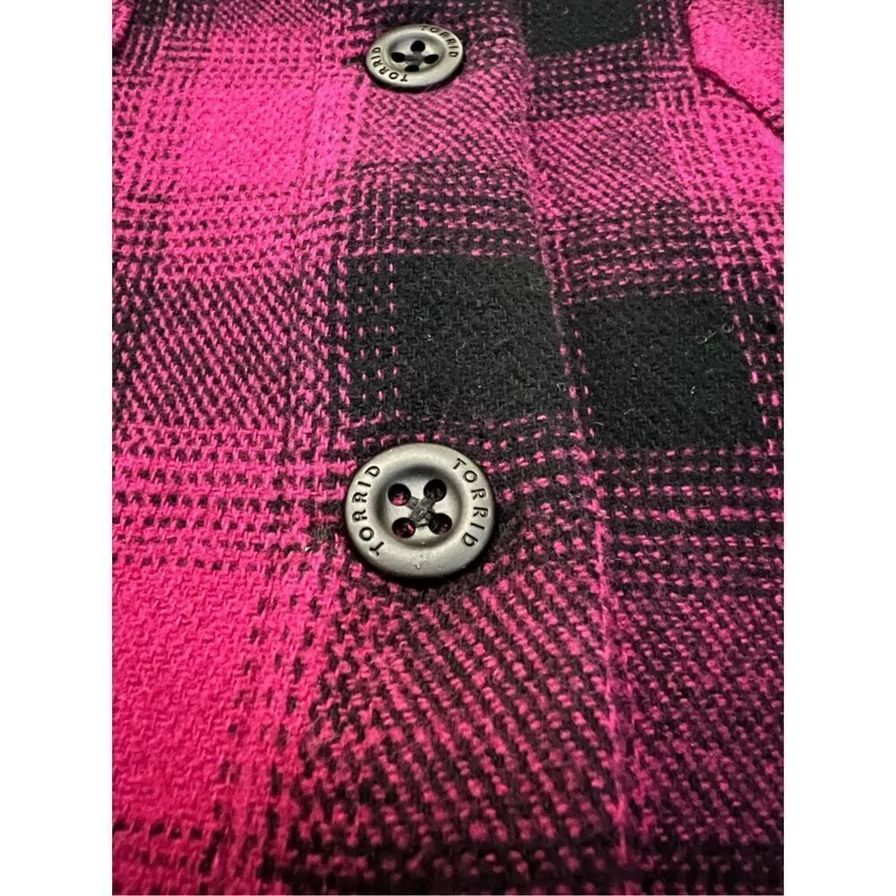 Torrid  Cotton Midi Shacket size 1 fit XL or 1X - Image 11