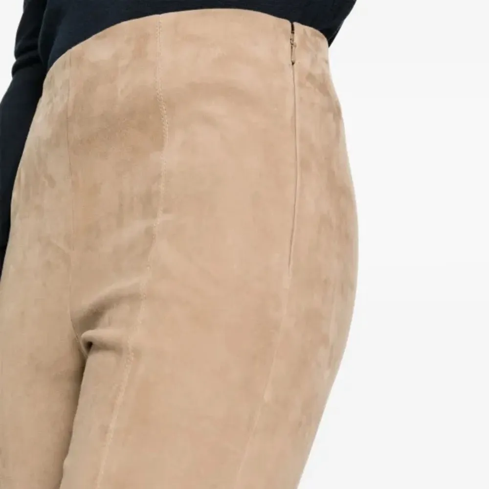 Polo Ralph Lauren Paneled Suede Leggings in Tan, Size S, NWT Retail $998 - Image 7