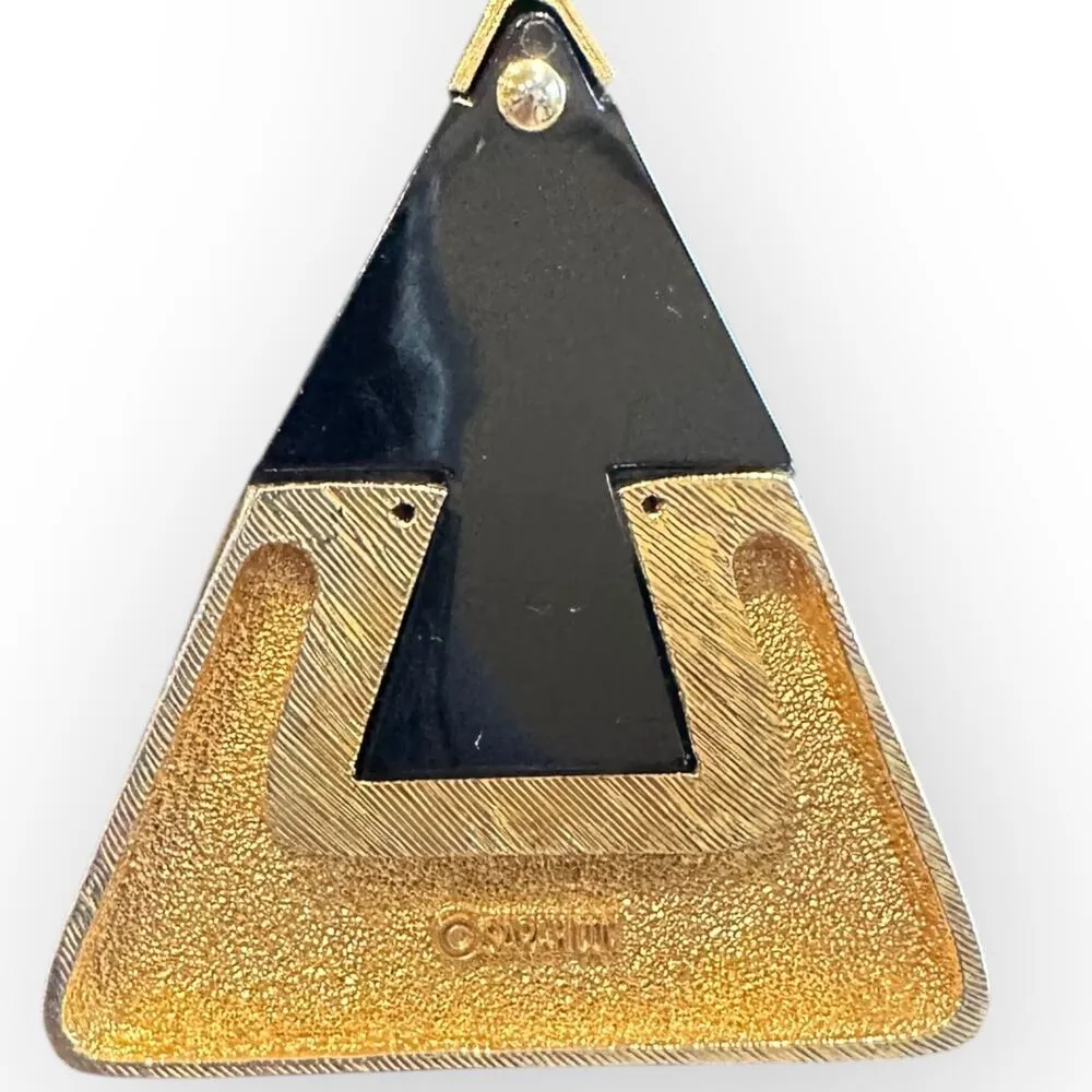 Sarah Coventry Acrylic Goldtone Pendant Necklace - Image 3