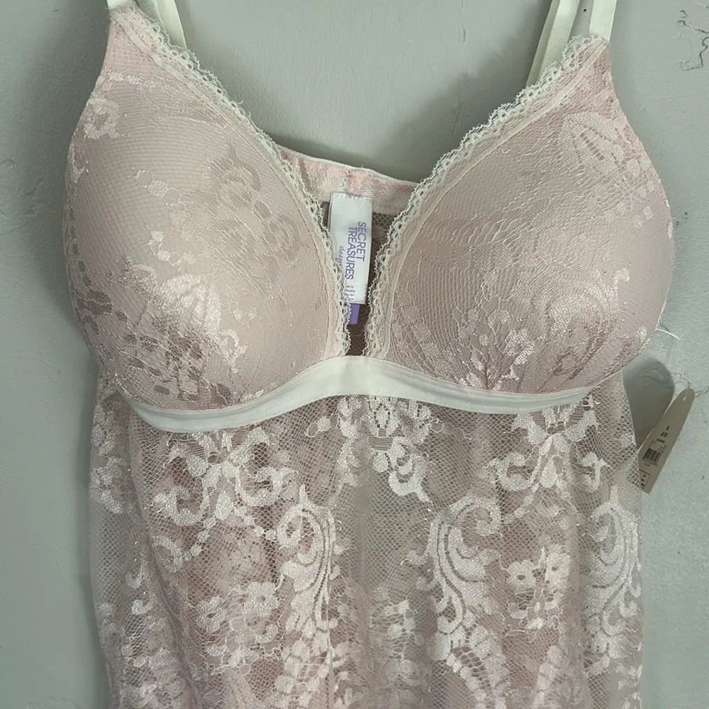 Secret Treasures NEW Pink Lace Babydoll Sz Medium 8/10 - Image 2