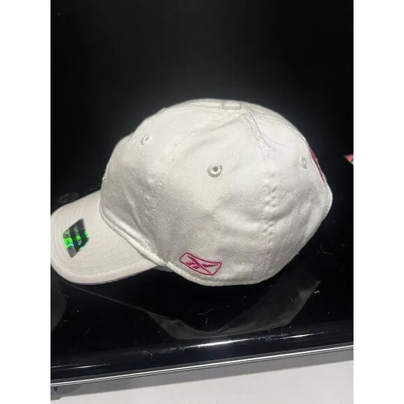 Jacksonville Jaguars Women's Adjustable‎ Slouch White /Pink Color Reebok Hat - Image 3