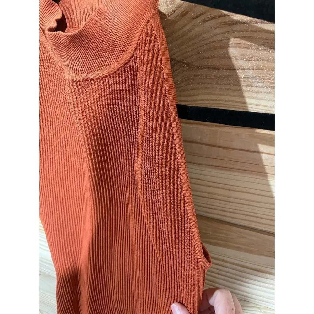 Aritzia Babaton, Sculpt Knit Halter Dress in Flambeau Red, size XS - Image 8