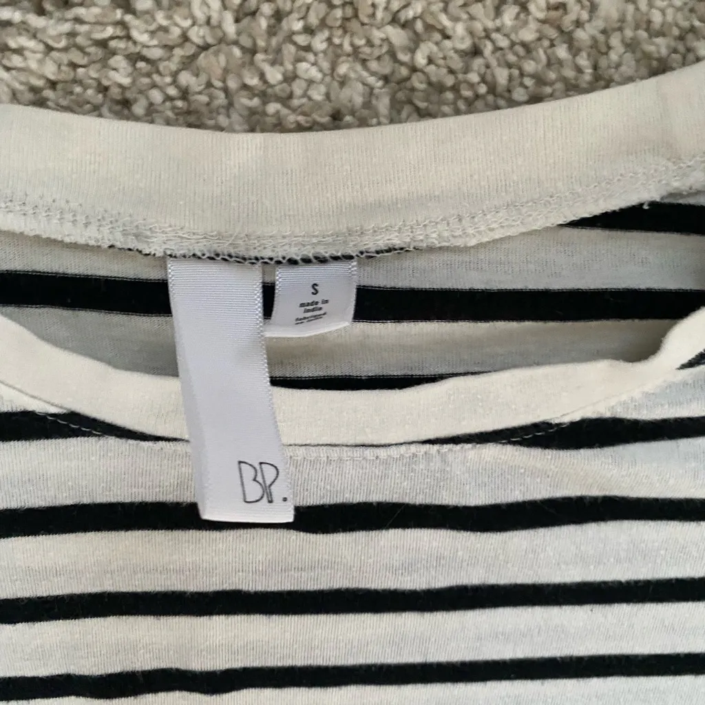 BP Black and White Striped Long Sleeve Top - Image 4