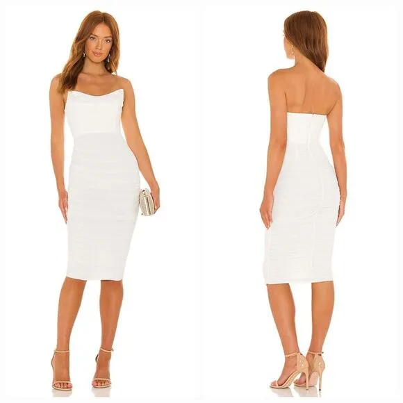 Michael Costello x REVOLVE India Midi Dress in White Medium - Image 2