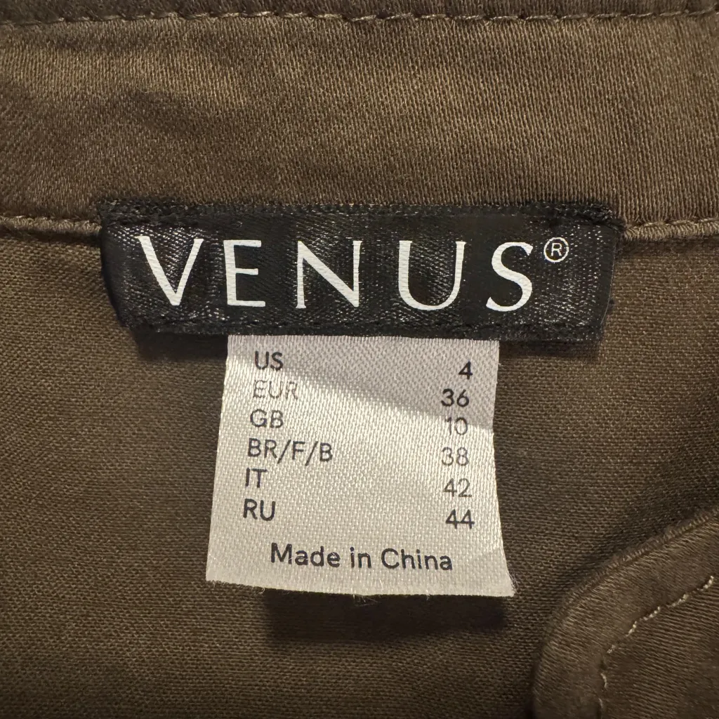 VENUS Khaki Jumpsuit with Gold Accents - Image 3