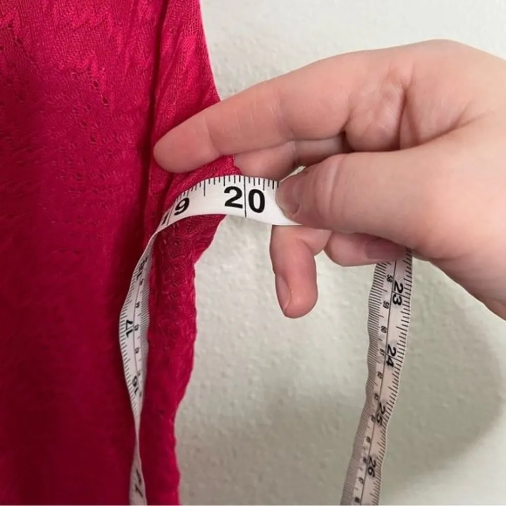 Lovers and friends Sharon hot pink cut out sleeveless jumpsuit size XL chevron - Image 10