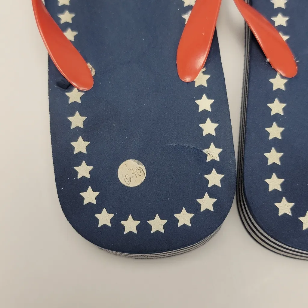 Star Spangled Womens Wedge Flip Flops Size L 9 - Image 11