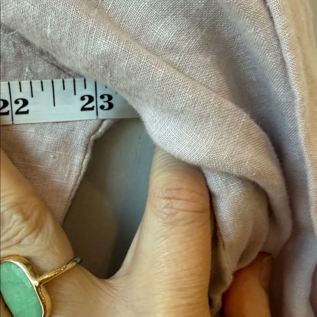 Velvet Large Dionne Linen Jumpsuit in Cement Pale Lavender Purple - Image 9