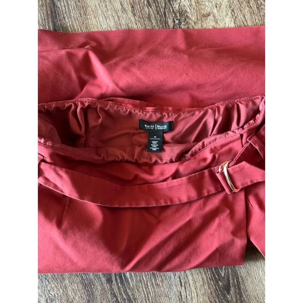 WHBM belted red/brown color size 14 skirt - Image 4