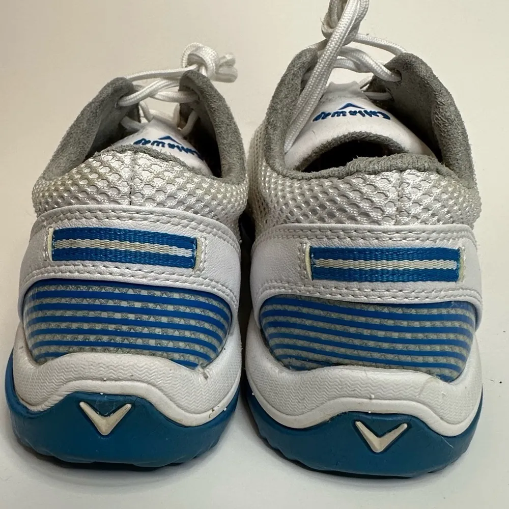 Callaway Women’s Golf Shoes Size 8.5 Spikes White Turquoise Blue EUC - Image 9