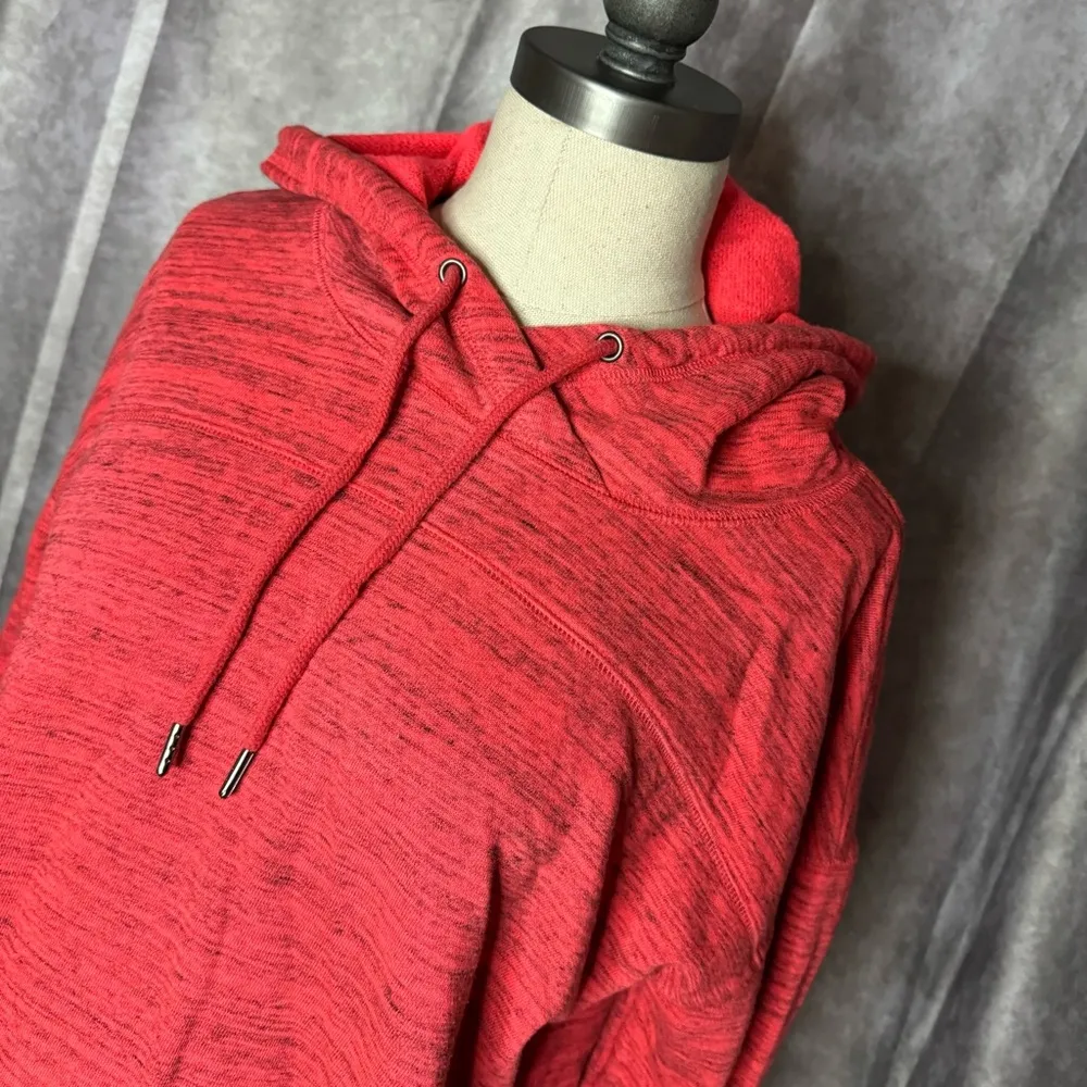 Reebok Hoodie Heathered Red Sweatshirt, Large - Image 3