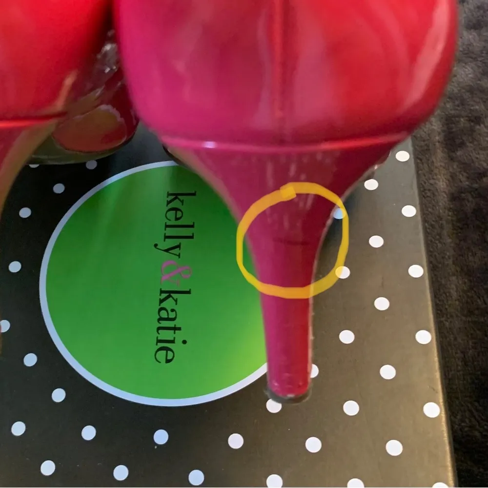 Kelly & Katie fuschia patent leather open-toe pumps Size 7.5 - Image 7