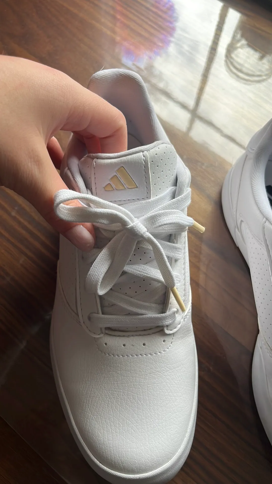 White Adidas Golf Shoes  - Image 11