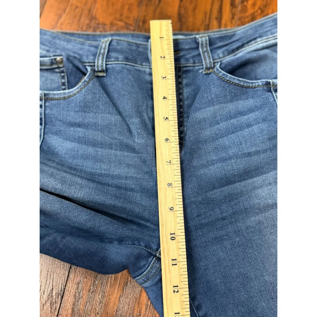 ABOUND Frayed Hem Skinny Jeans Women Size 29 Blue Stretch Denim Raw Edge Casual - Image 13