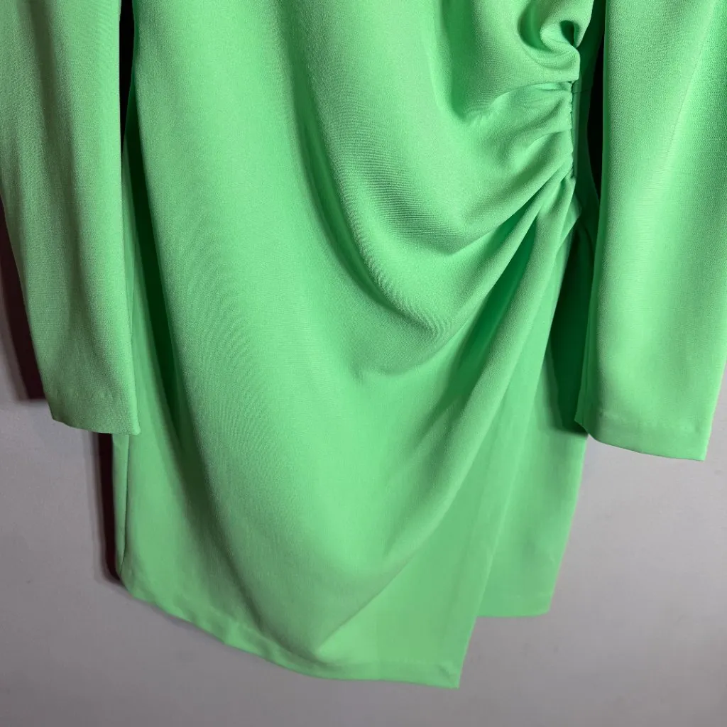 A.L.C. Cady Jane Long Sleeve Asymmetrical Mini Dress Womens 2 Green Cocktail NWT - Image 10
