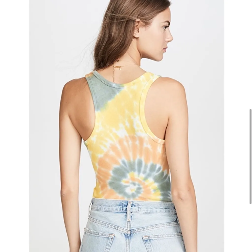 Agolde Ribbed Tie Dye Bodysuit NEW - Image 4