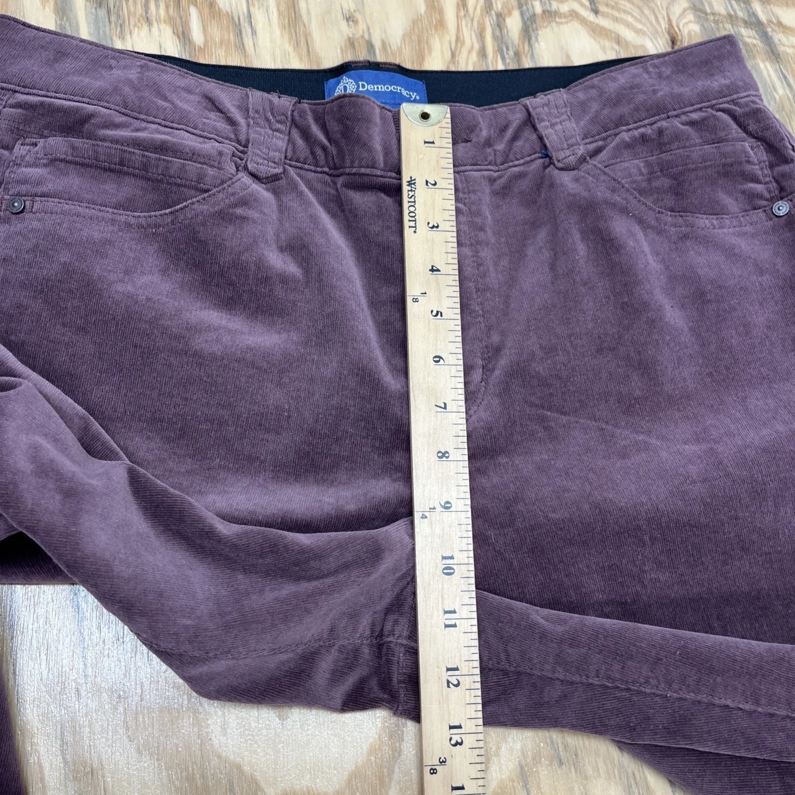 Democracy Ab Solution Corduroy Straight Leg Stretch Trouser 18P Purple Comfort - Image 12