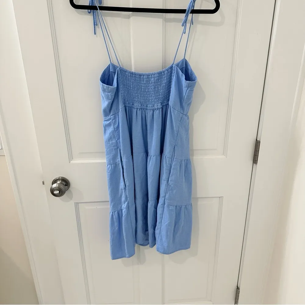 Abercrombie Tie Shoulder Mini Dress with Pockets Tall - Image 7