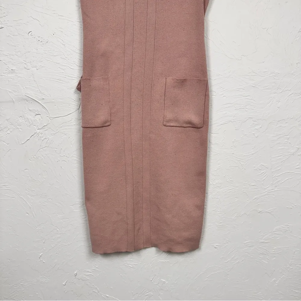 Torrid Pink Short Sleeve Ribbed Sweater Dress Womens L Preppy Modest Knee Length - Image 2