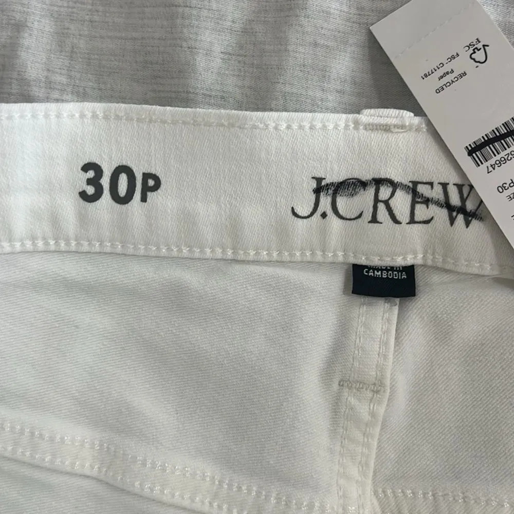 J. Crew Petite mid-rise kickout jean straight white Size 30P - Image 7