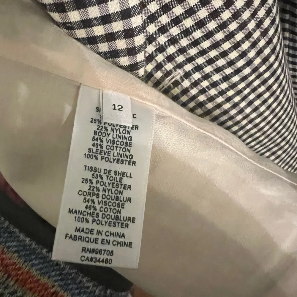 REBECCA TAYLOR NWT Check Blazer Double Breasted Front Button Closure in size 12 - Image 10