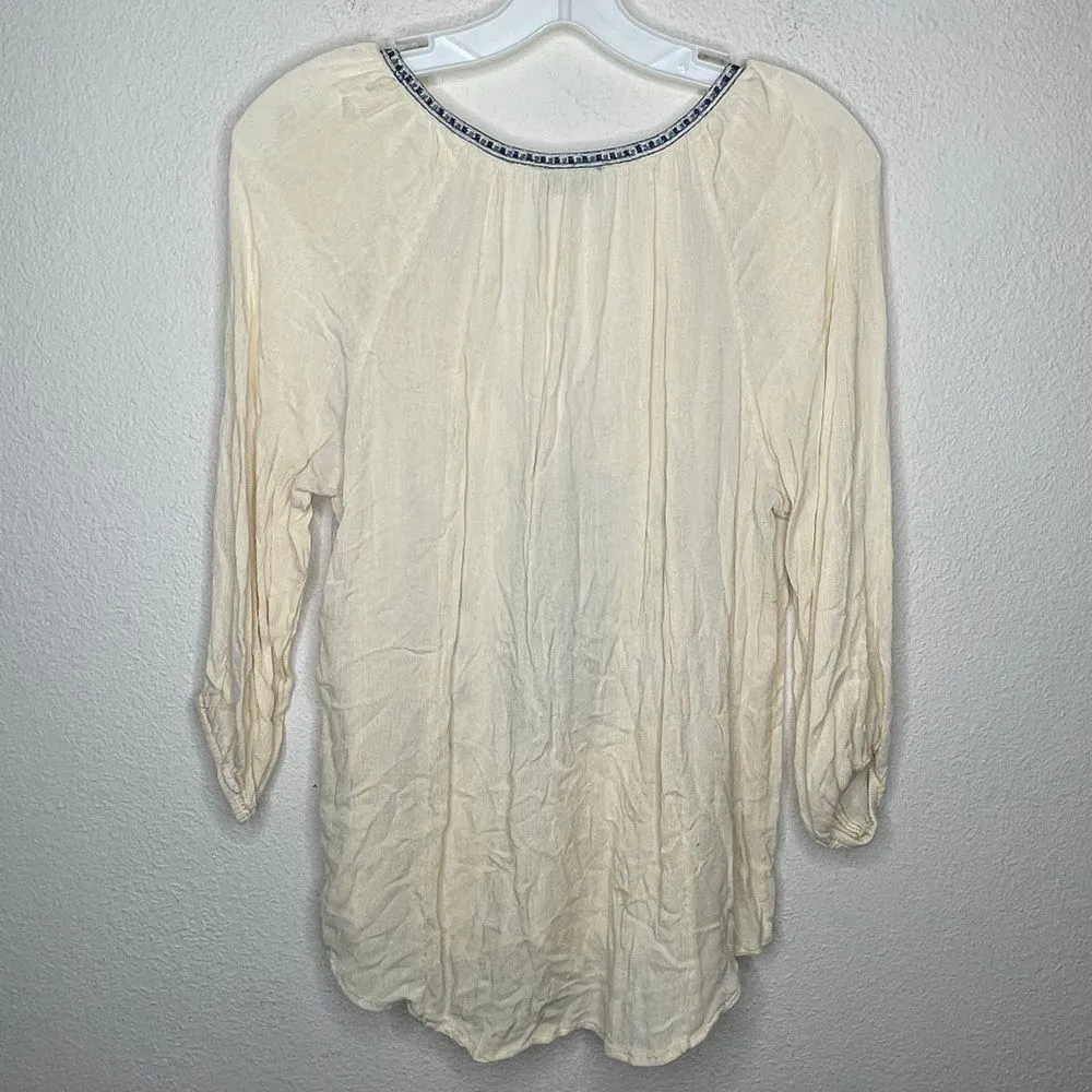 Alloy Apparel‎ Embroidered Shirt Blue Size M - Image 5