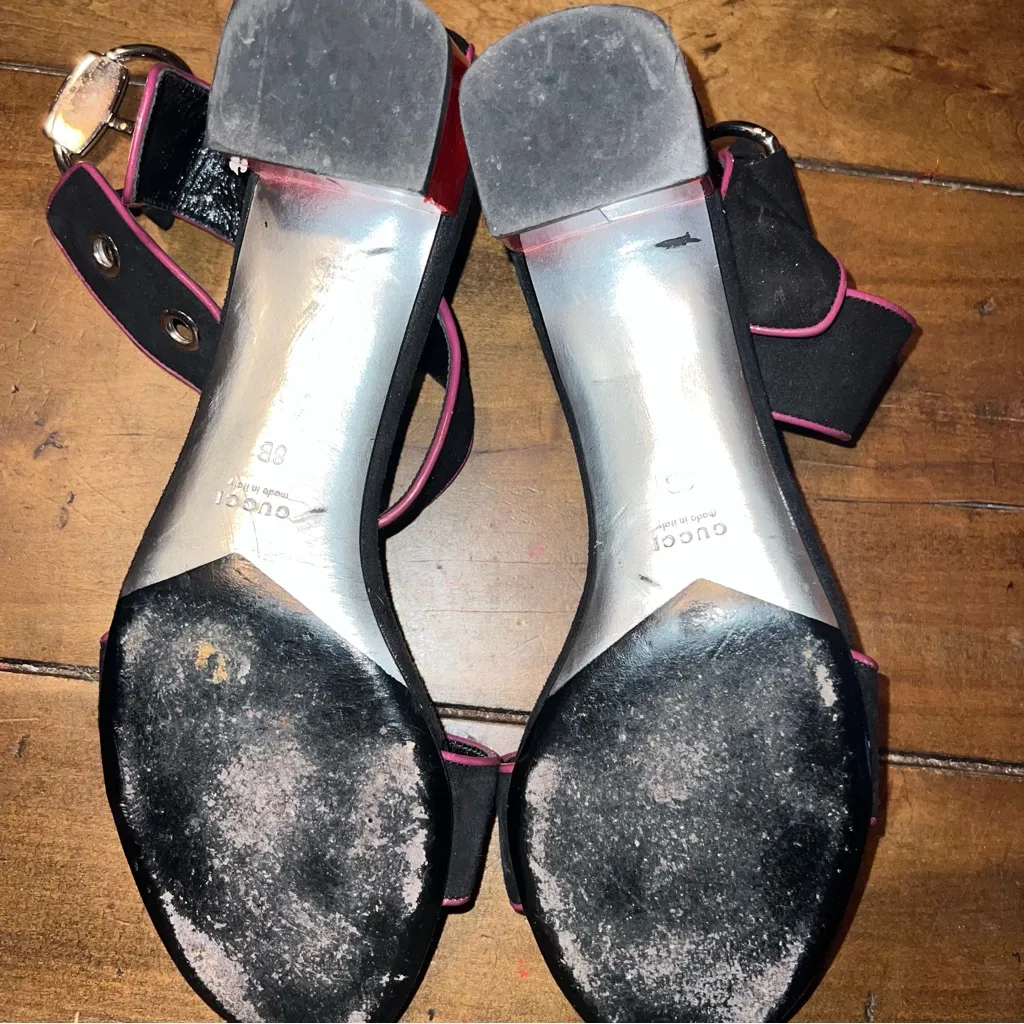 Gucci Block Heel Dress Sandals - Image 9