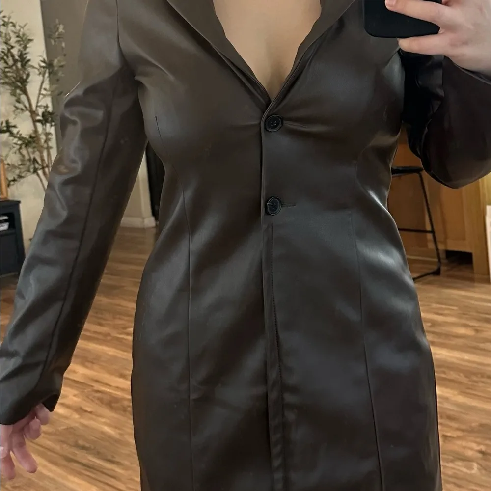 Abercrombie & Fitch Leather Blazer Dress - Image 6