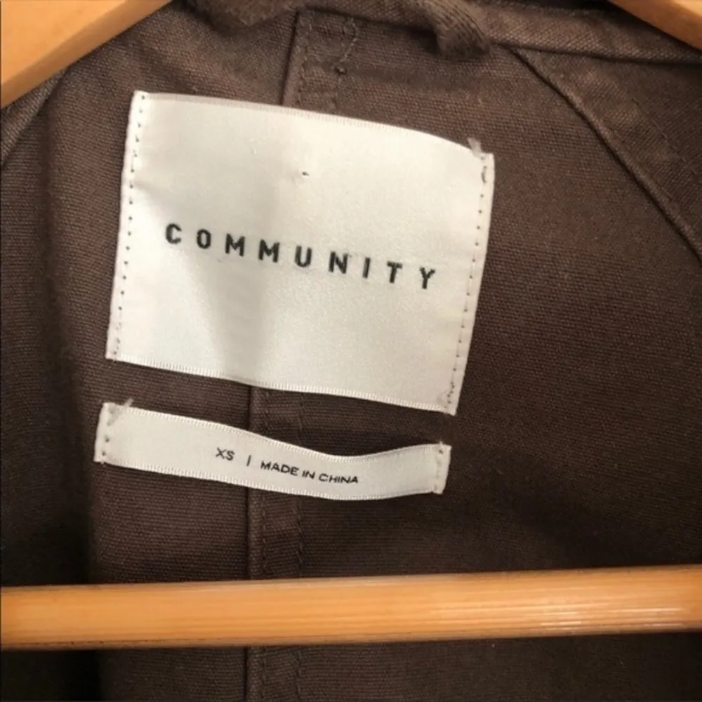 Aritzia‎ Community Olive Canvas Utility Hooded Jacket - Image 6