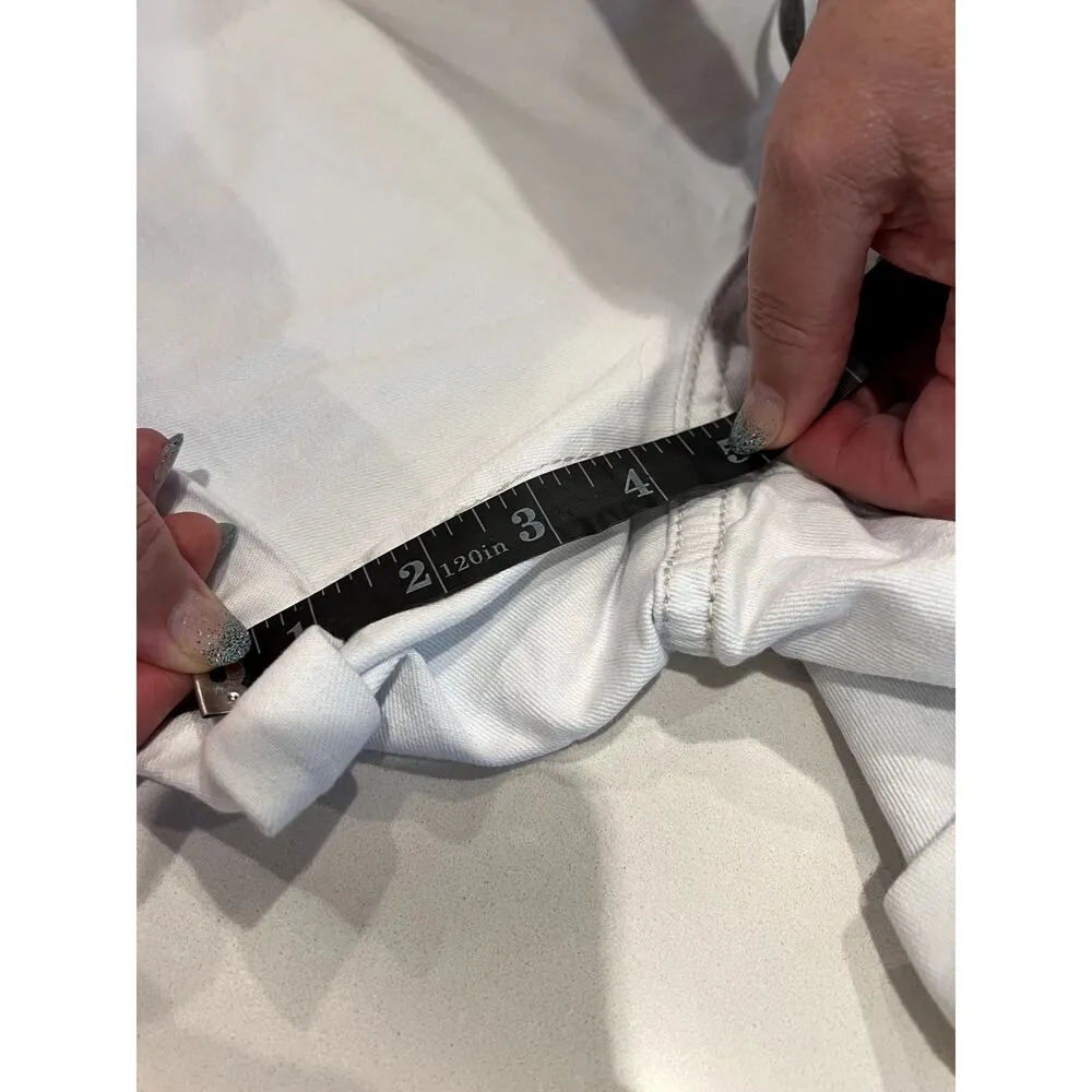 NWT Vintage Love Indigo White Jean Shorts Dream Catcher Pockets Embellished Boho Size 14 - Image 4