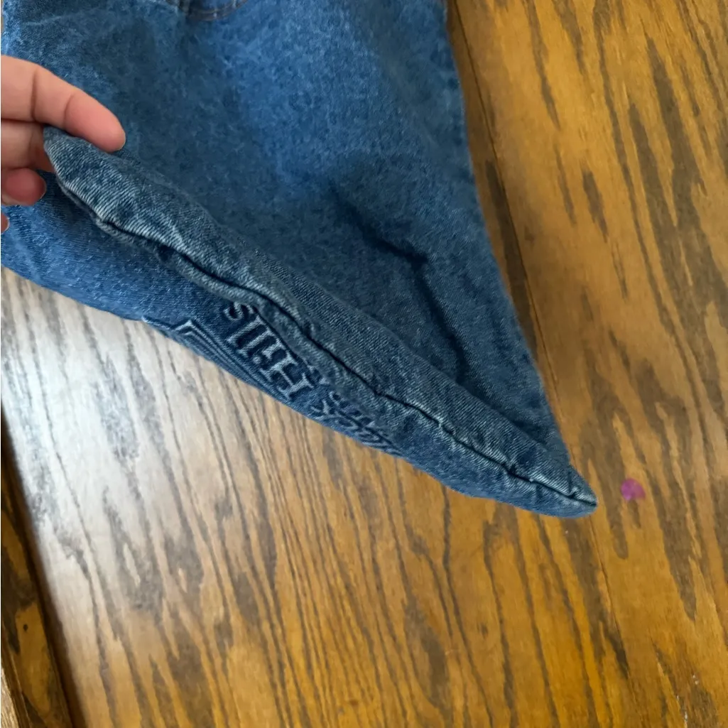 Vintage Made USA Denim Tote Bag Black Hills 1880‎ Train Raised Lettering CP Blue - Image 4