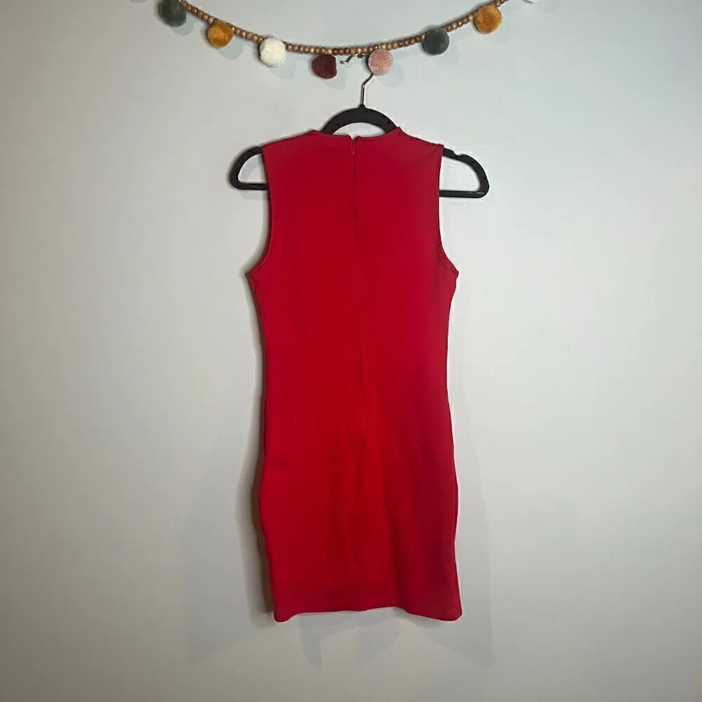Lulu's red bodycon faux wrap dress - Image 5
