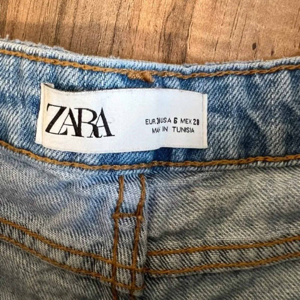 Zara size 6 denim shorts - Image 4