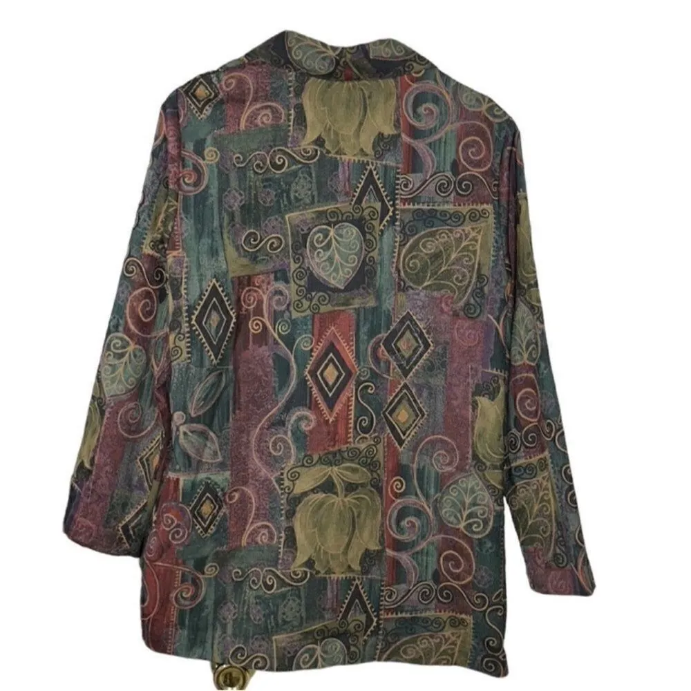 Requirements Printed Lightweight Blazer (Size 10) - Image 3