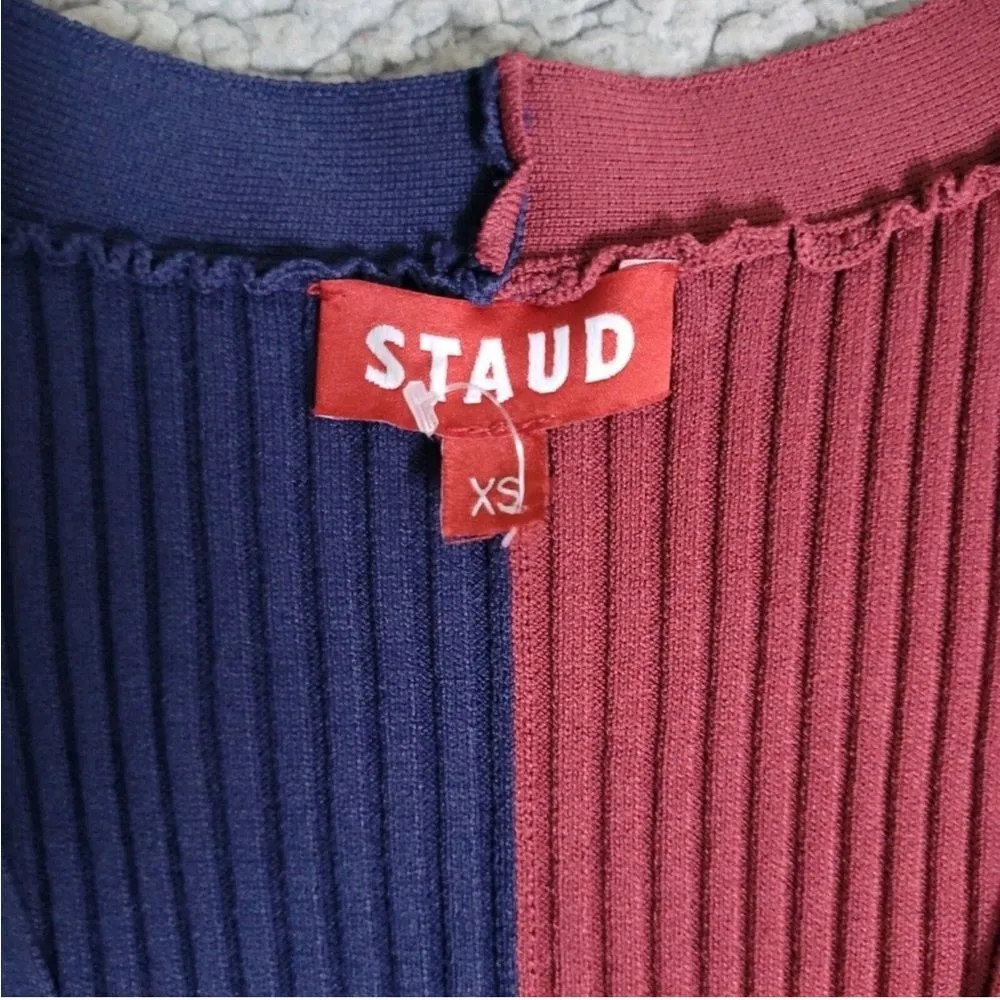 STAUD Shoko Colorblock Sweater Dress Size XS - Image 12