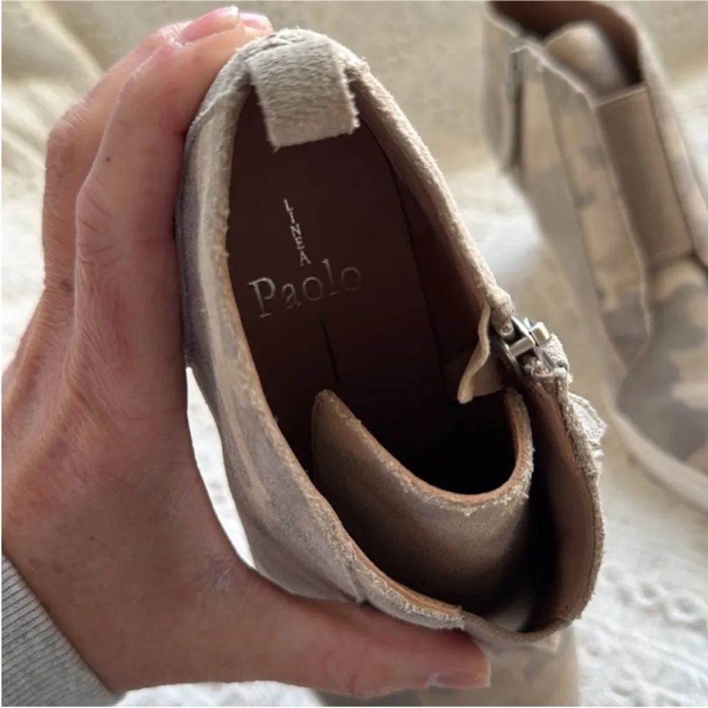 Paolo Tan Camouflage Wedge Sneakers Size 6.5 - Image 11