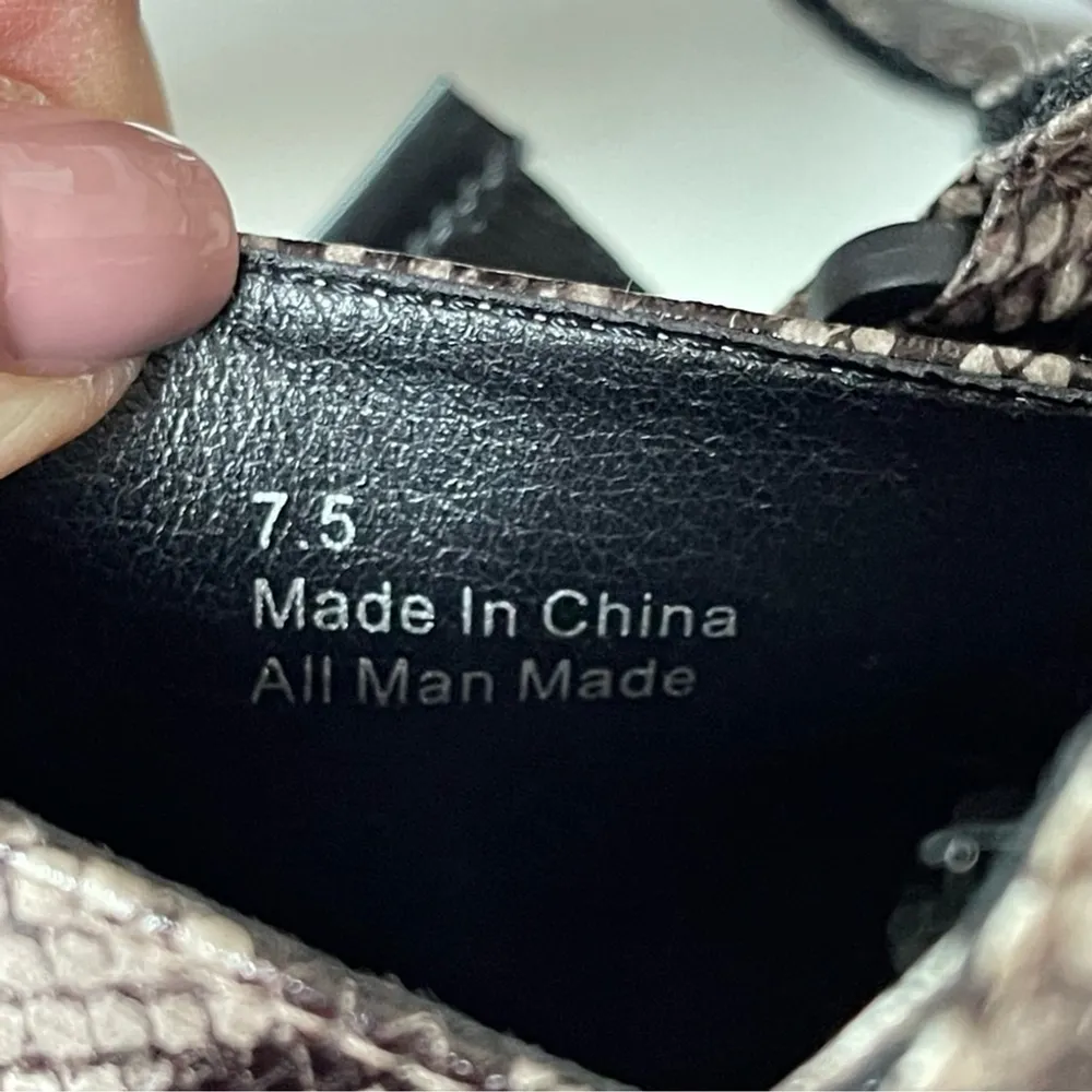 Rebels Slingback Mule Reptile Snake Print Gray Sz 7.5 NWT - Image 13