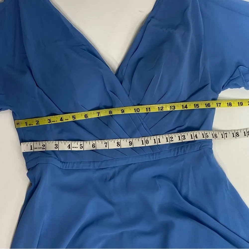 AW Bridal Rana Floor Length V Neck Bridesmaid Dress Baby Blue 12 - Image 3