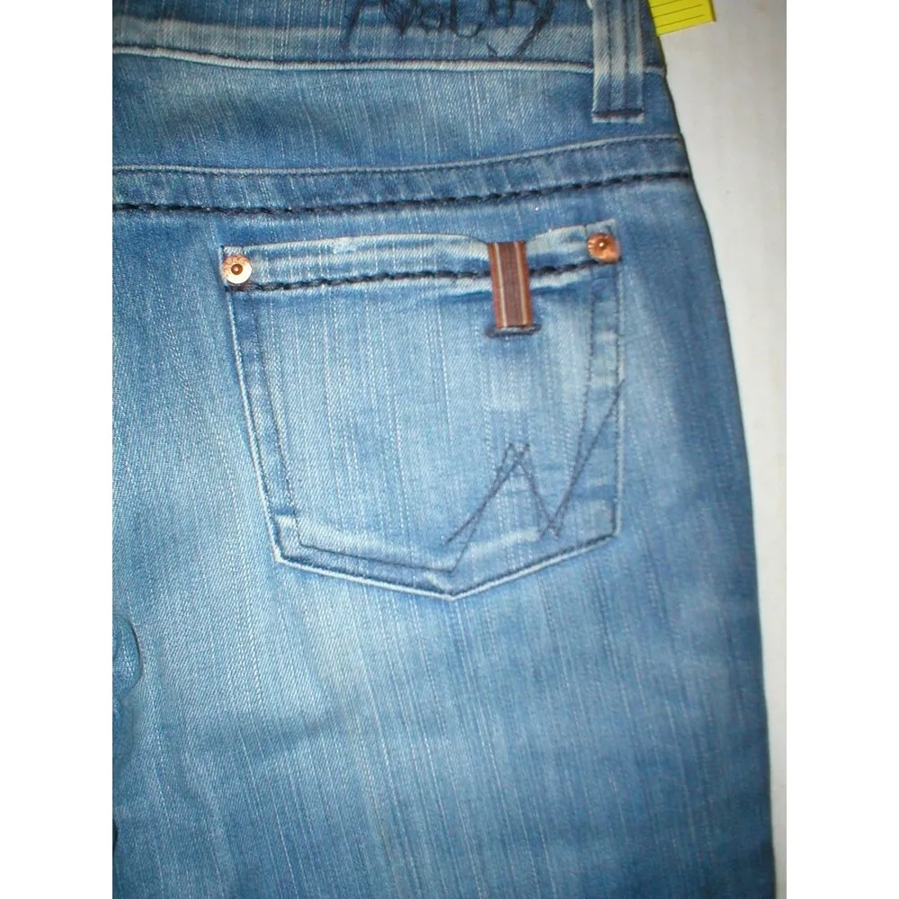 New NWT Womens Notify Designer Jeans Italy 30 Slim Straight Hellebora Tall Stret Blue - Image 8