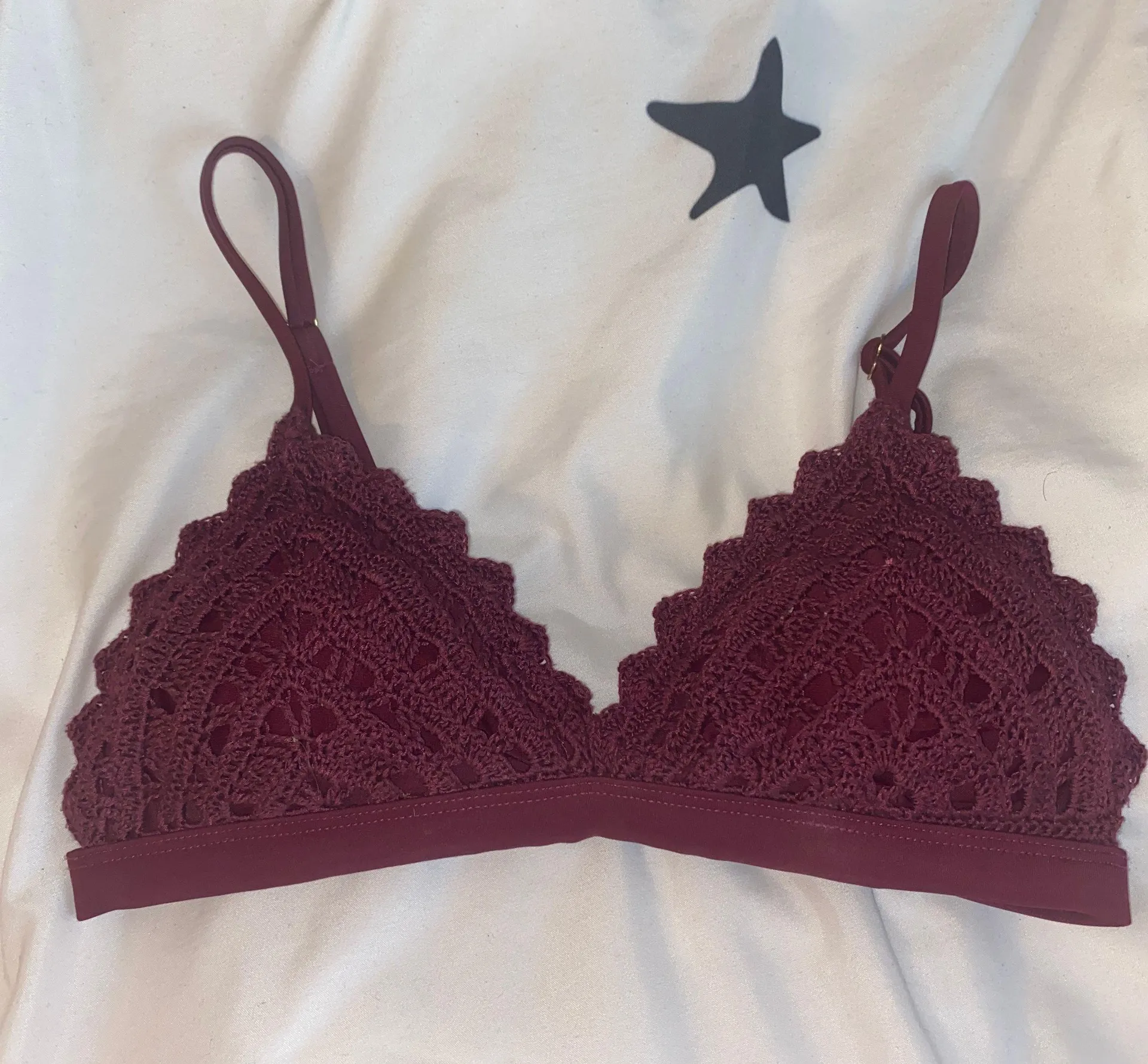 Crochet Bikini Top Purple - Image 2