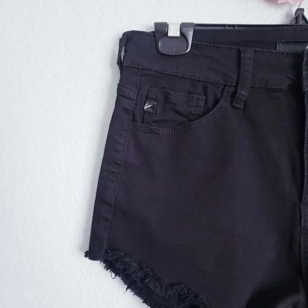Kancan‎ Black Raw Hem Distressed Shorts Size 27 - Image 2