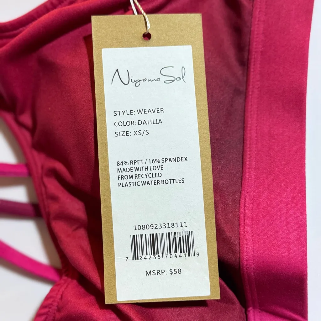NWT‎ Niyama Sol Weaver Sports Bra – Dahlia (XS/S) Pink Size undefined - Image 3