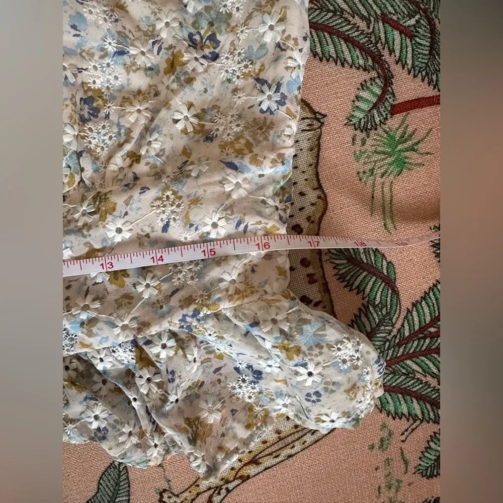 White Floral Lace Corset Style Wild Fable Stretch Daisy Coquette Tank Top M - Image 6