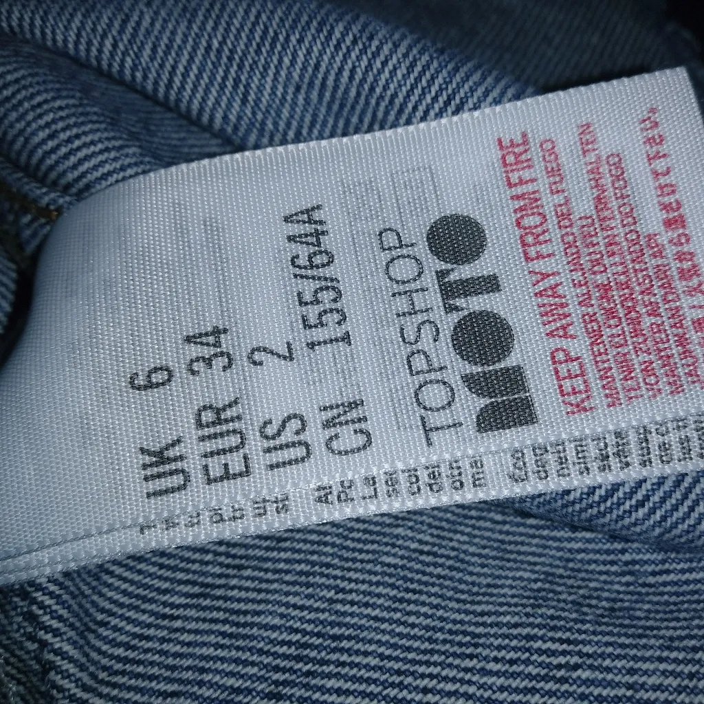 Topshop frayed hem button front jeans skinny - Image 4