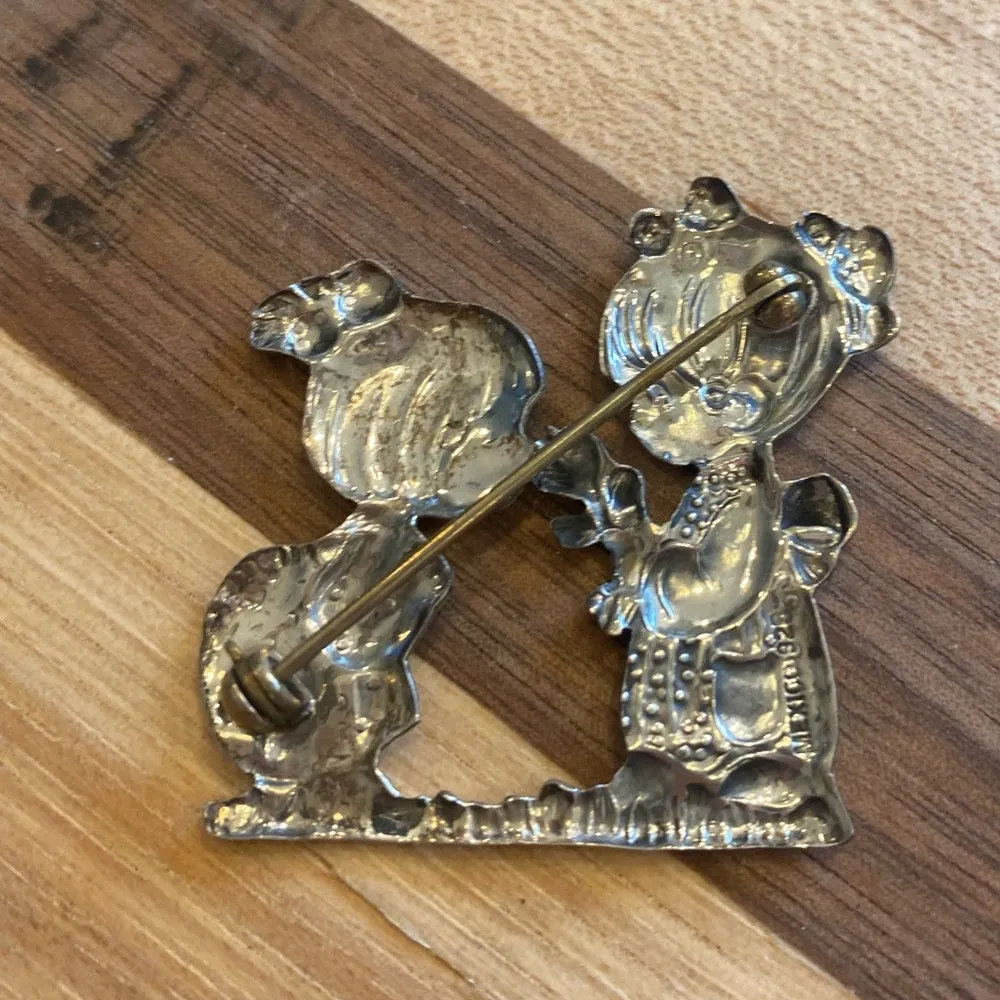 Precious Moments Stop and Smell the Flowers Sterling Silver 925 Brooch Pin - Image 2