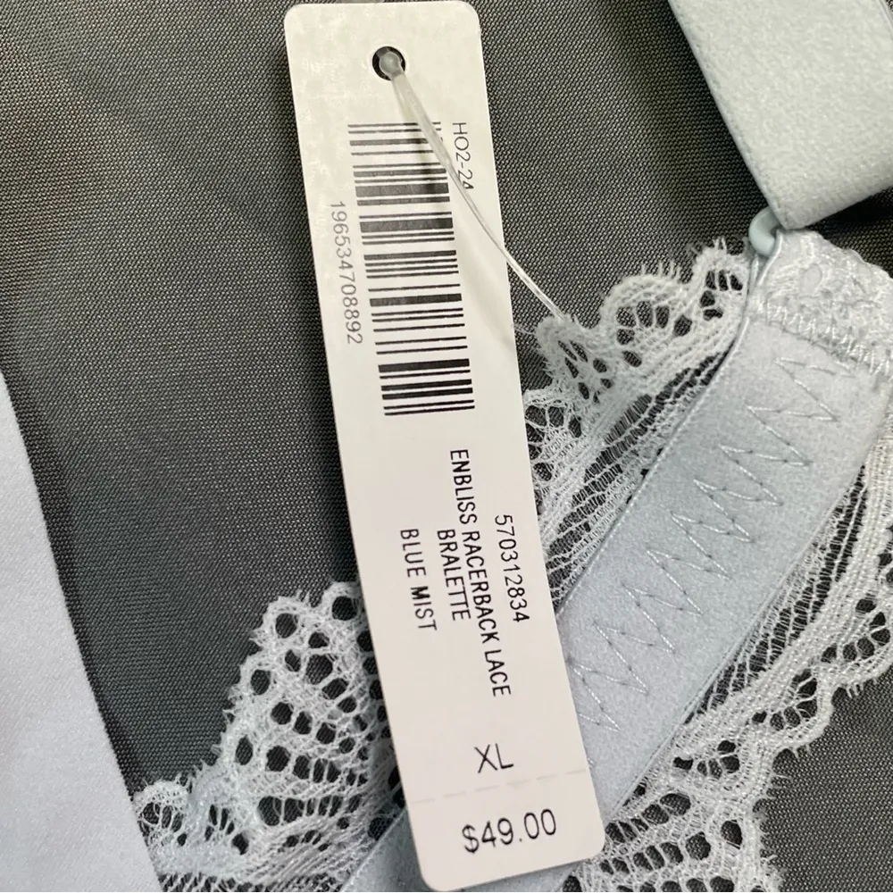 Soma Bralette Women's Size XL Enbliss Racerback Lace BLUE MIST NWT $49 - Image 9